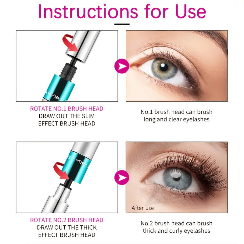 4D Silk Fiber Mascara for Lengthening & Thickening Lashes