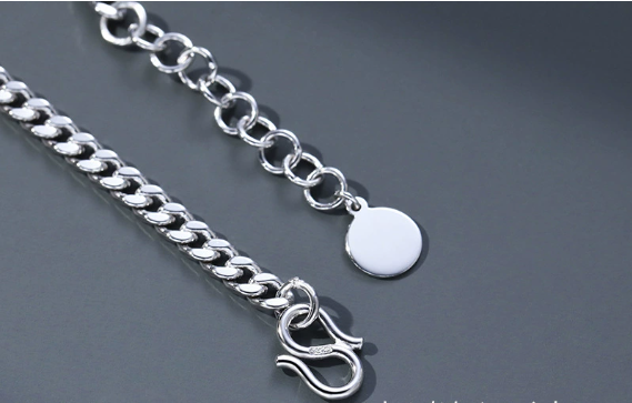 Pulsera de Plata Tailandesa Vintage para Moda Masculina