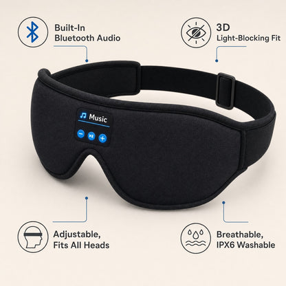 3D Eye Mask Bluetooth 50 Unlimited Music Stereo