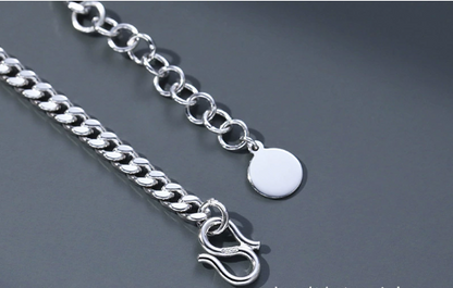 Pulsera de Plata Tailandesa Vintage para Moda Masculina